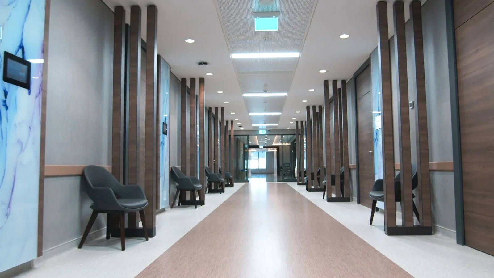 Inpatient corridor at Medipol Mega University Hospital