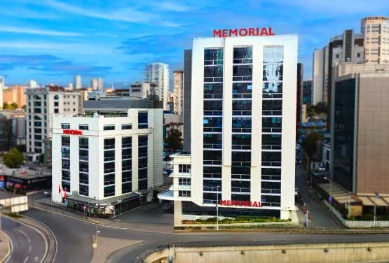 Exterior of Memorial Ataşehir Hospital in Istanbul